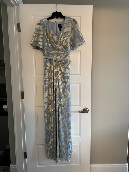 Adrianna Papell Dresses & Skirts - Blue and Gold Floral Adrianna Papell Gown